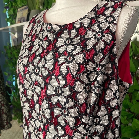 Anne Klein Floral Lace Overlay Sleeveless Dress Womens Size 14 - Picture 5 of 16